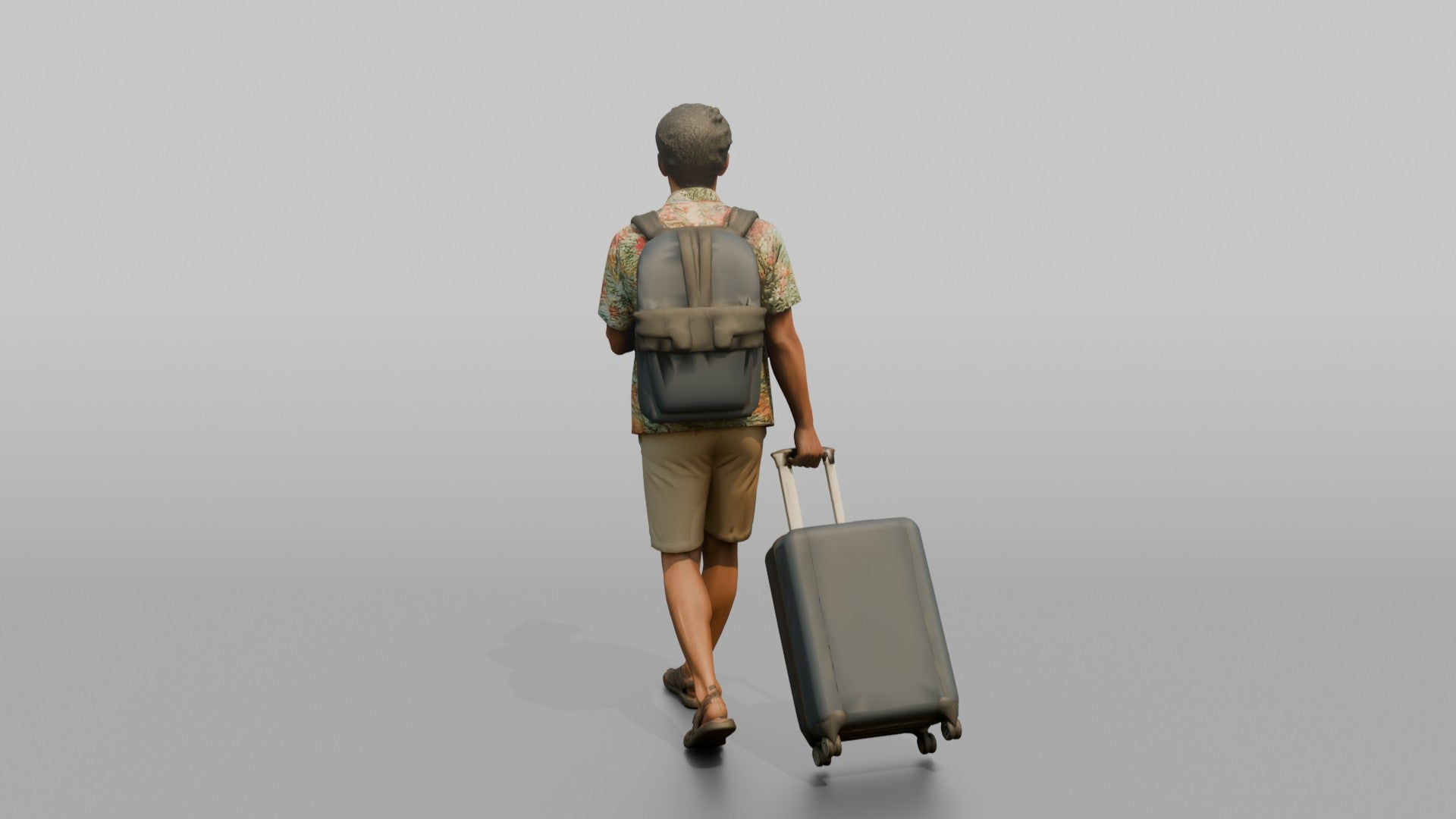 Traveler Carrying Coffee To The Gate