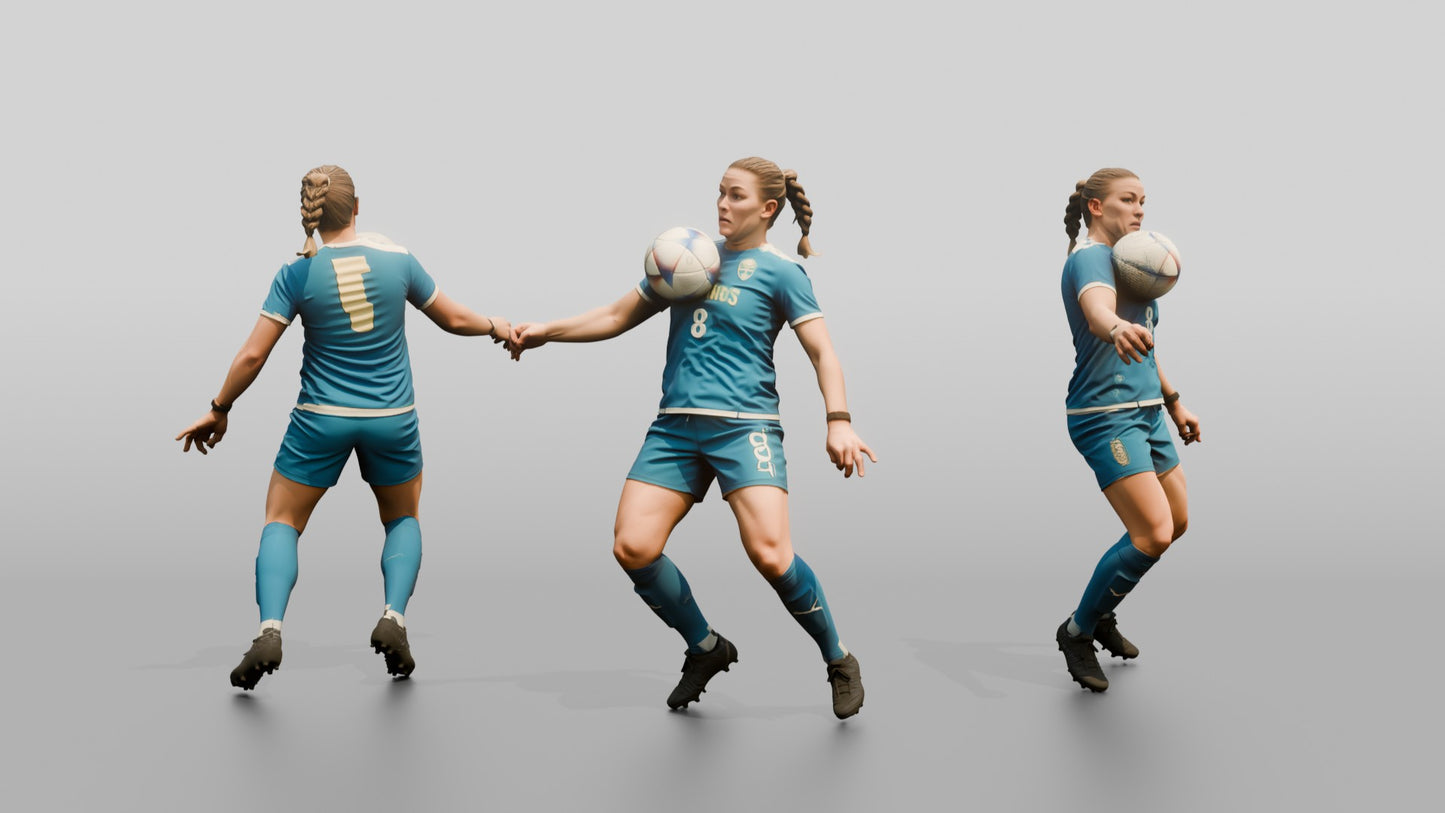 Soccer Player High Chest Trap