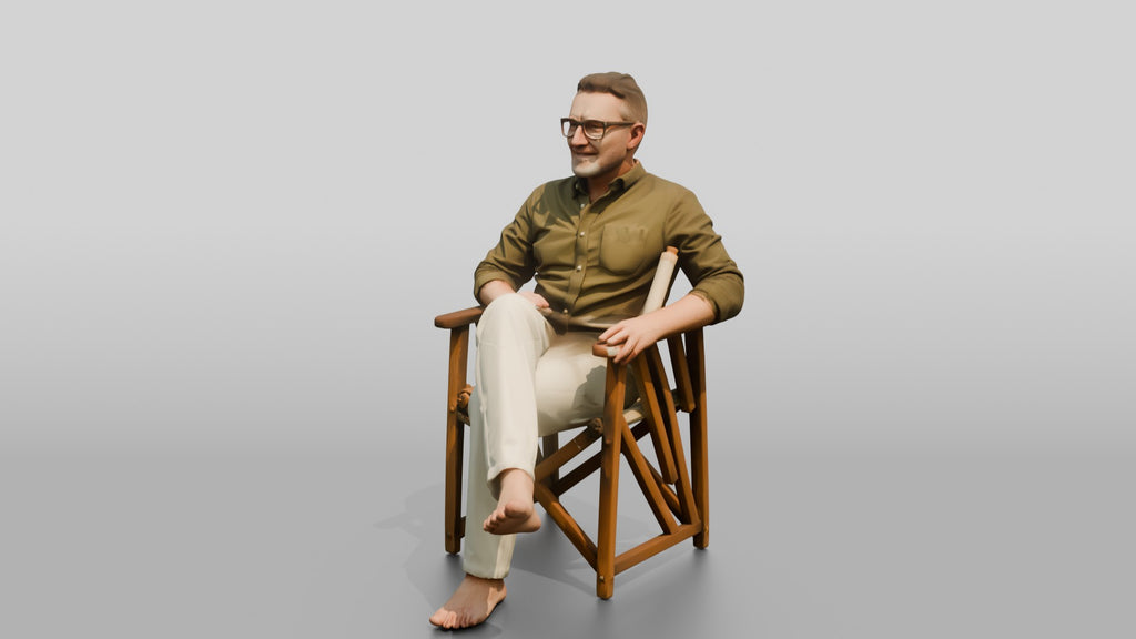 Older Man Relaxing in a Chair