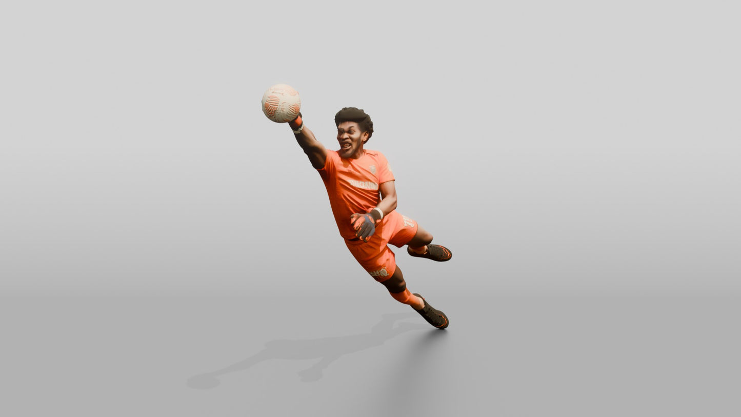 Goalkeeper Leaping Fingertip Save