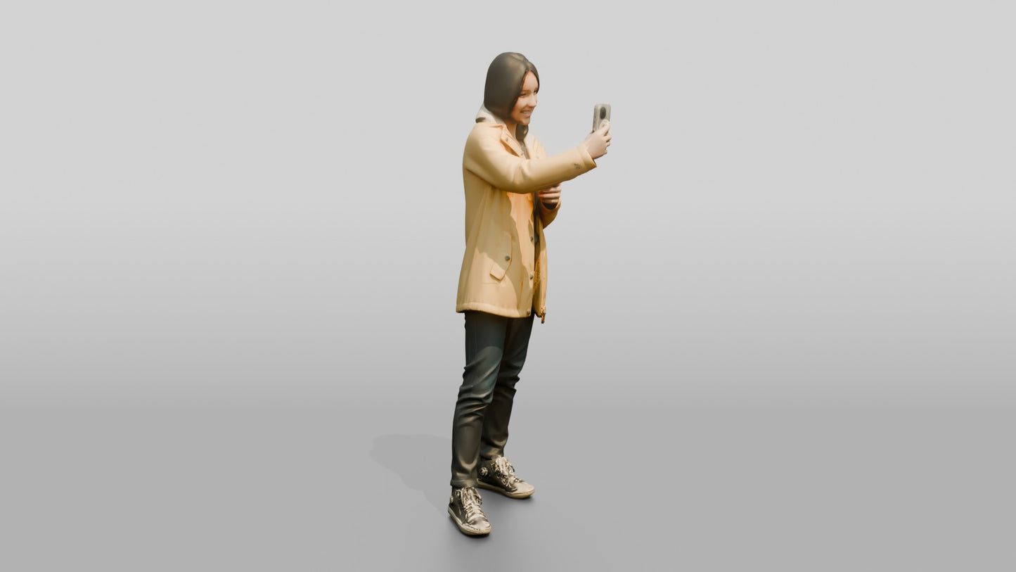 Southeast Asian Teen Girl Taking a Selfie