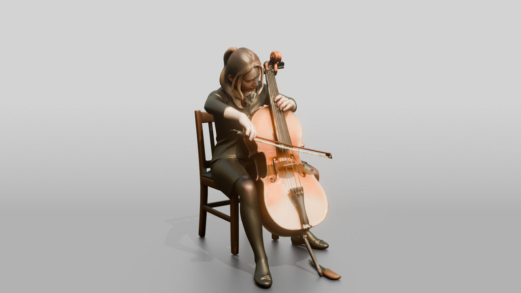 Cellist Playing Seated