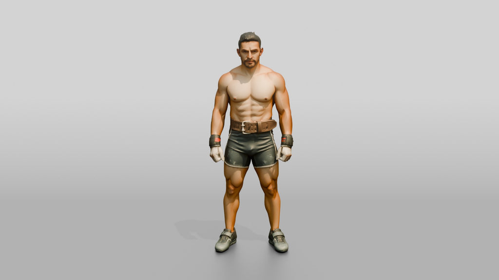 Man in Classic Powerlifter Stance