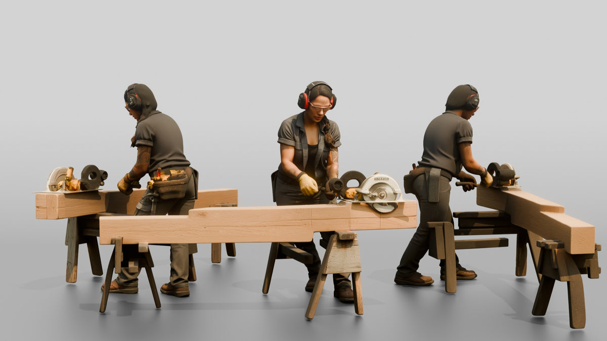 Construction Worker Woman 63 - 3D character model