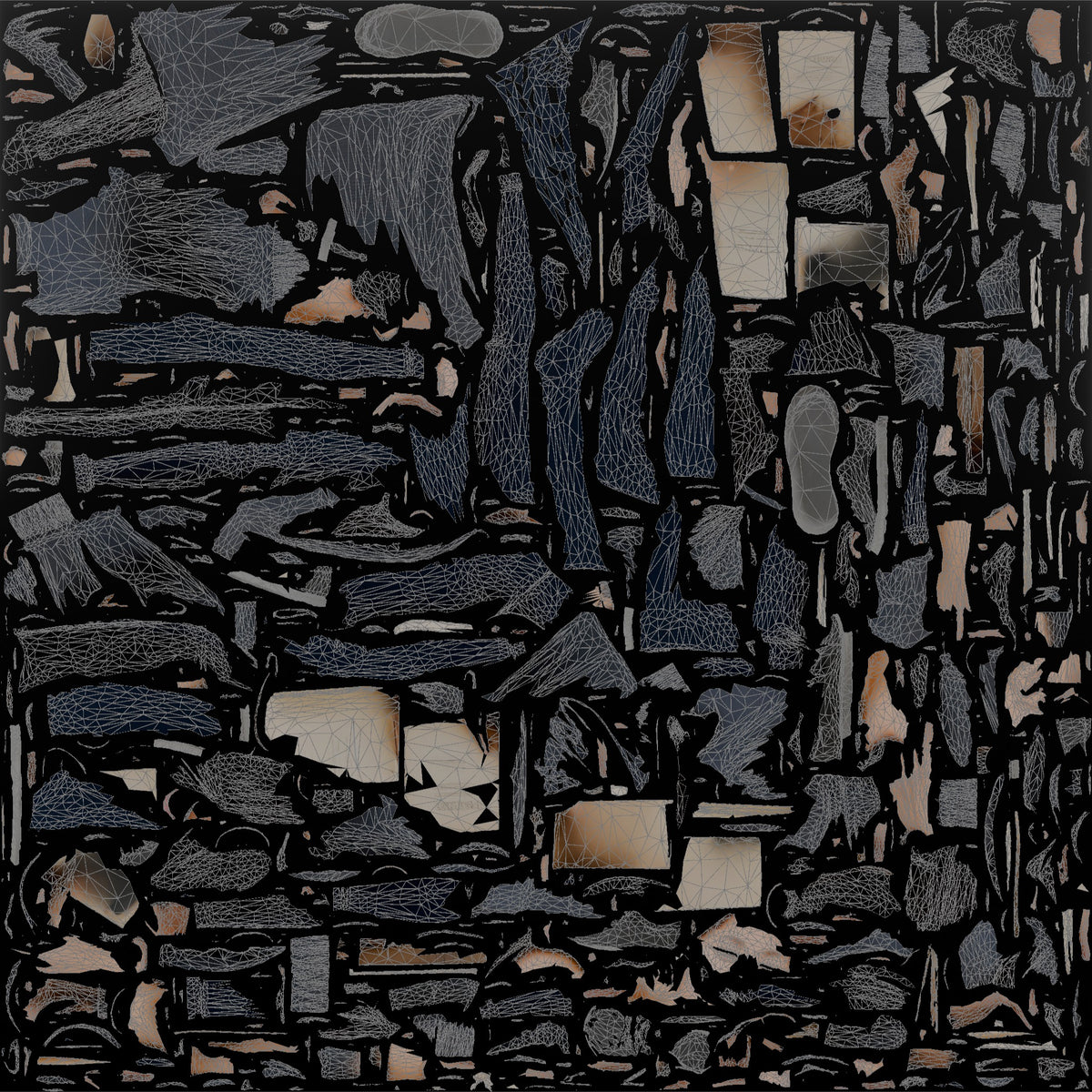 Mother Holding An Open Book, Reading - UV layout, base color map