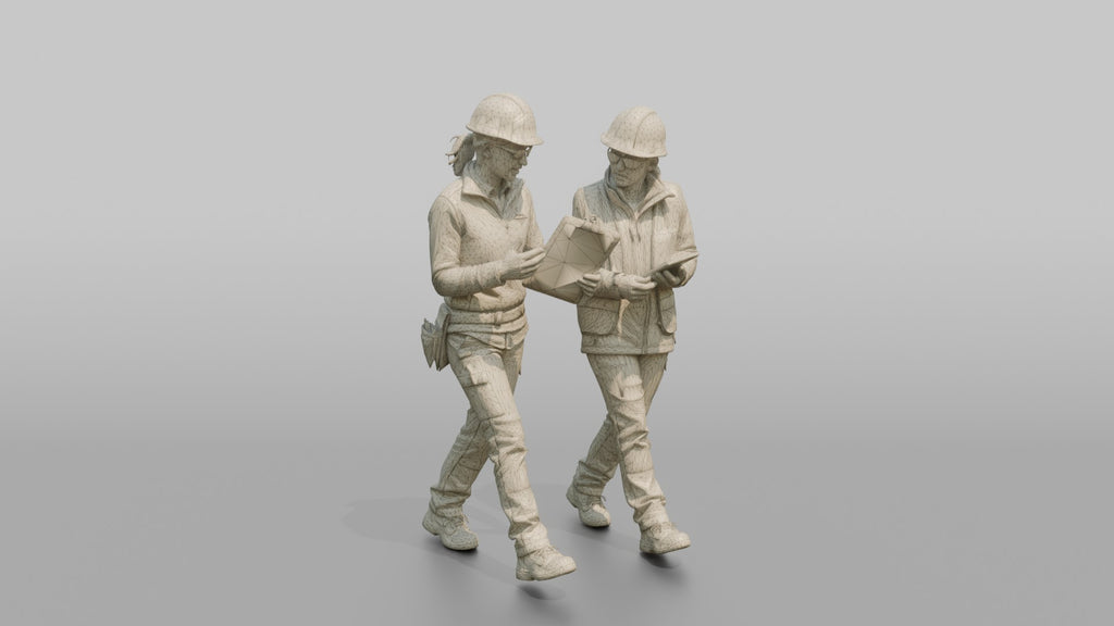 Engineer Reviewing a Checklist with a Colleague