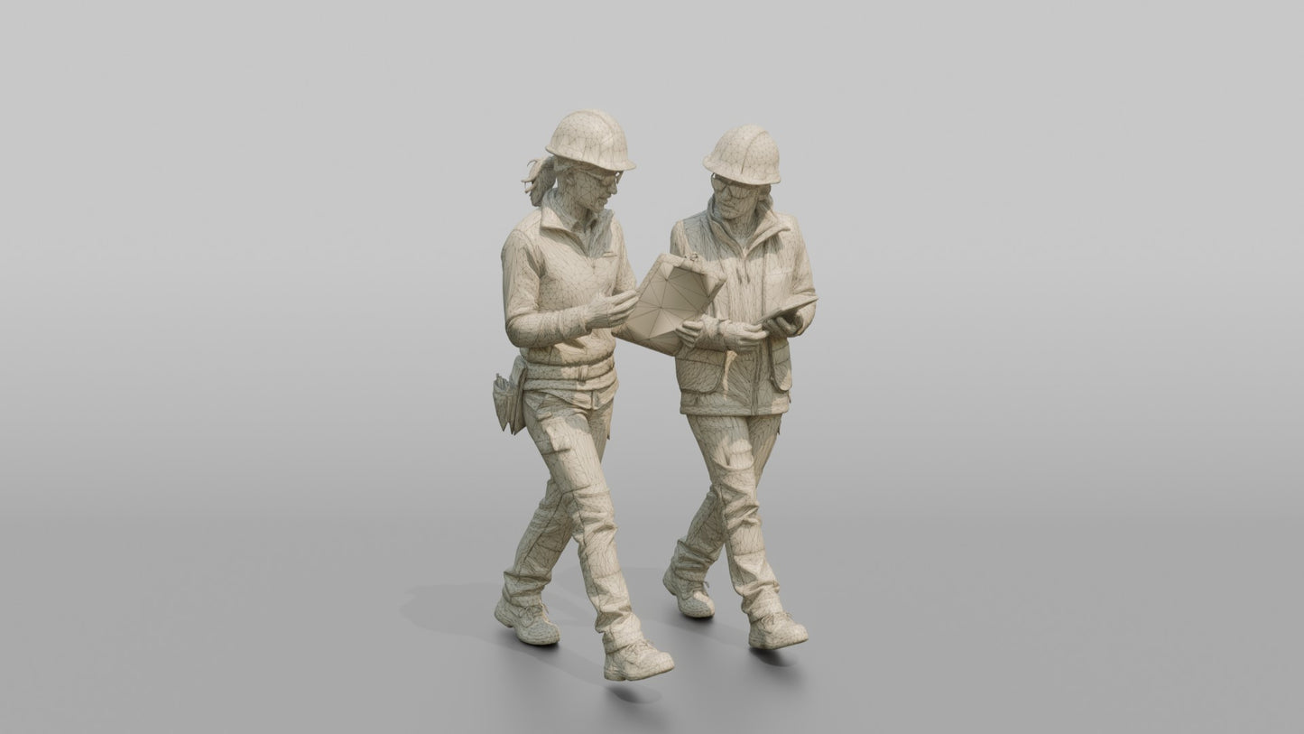 Engineer Reviewing a Checklist with a Colleague