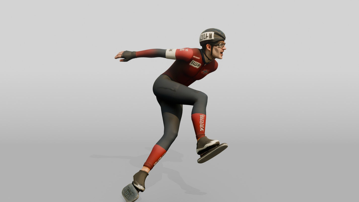 Norwegian Man Speed Skating