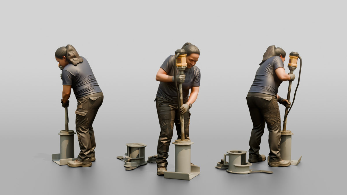 Construction Worker Woman 69 - 3D character model