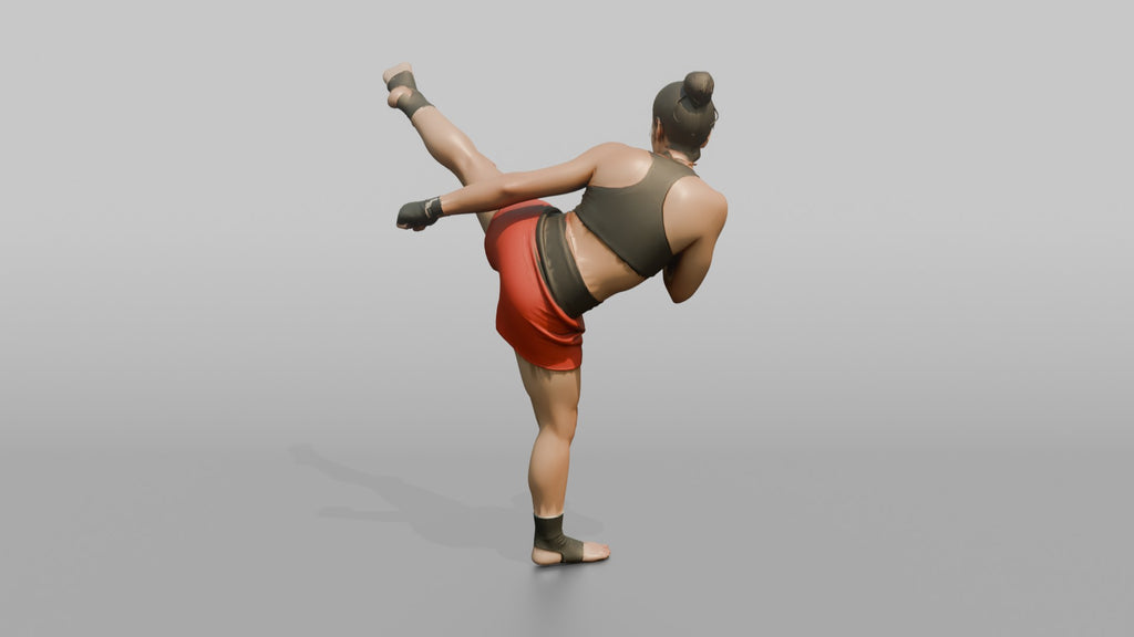 Kickboxer High Spinning Back Kick