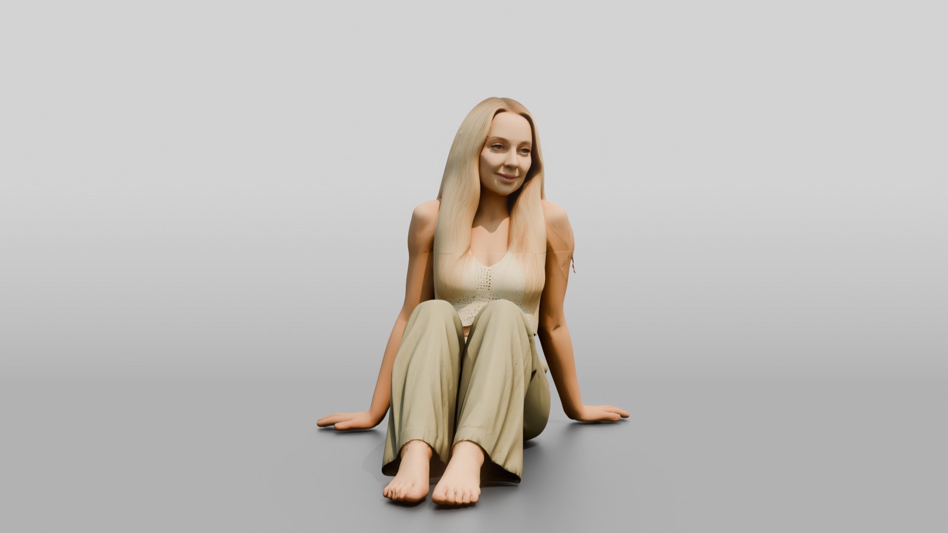 Woman Seated on the Floor