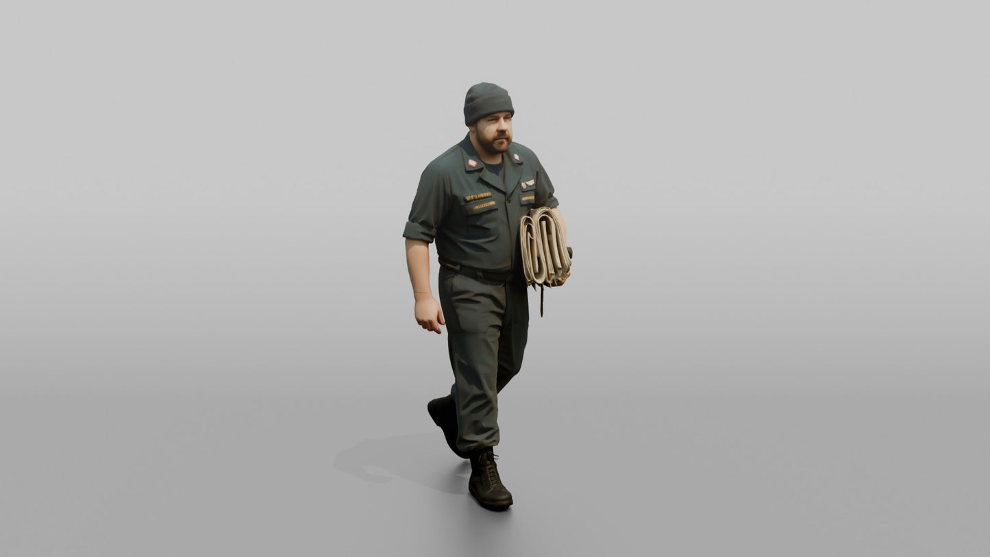 Quartermaster Carrying Navigation Charts Across the Bridge