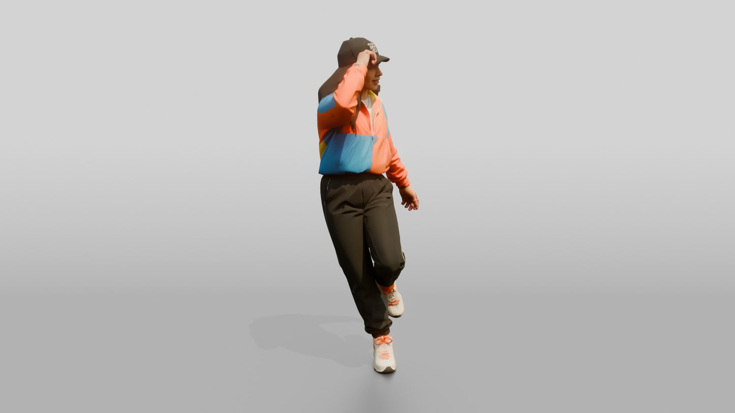Latina Woman in Lightweight Windbreaker