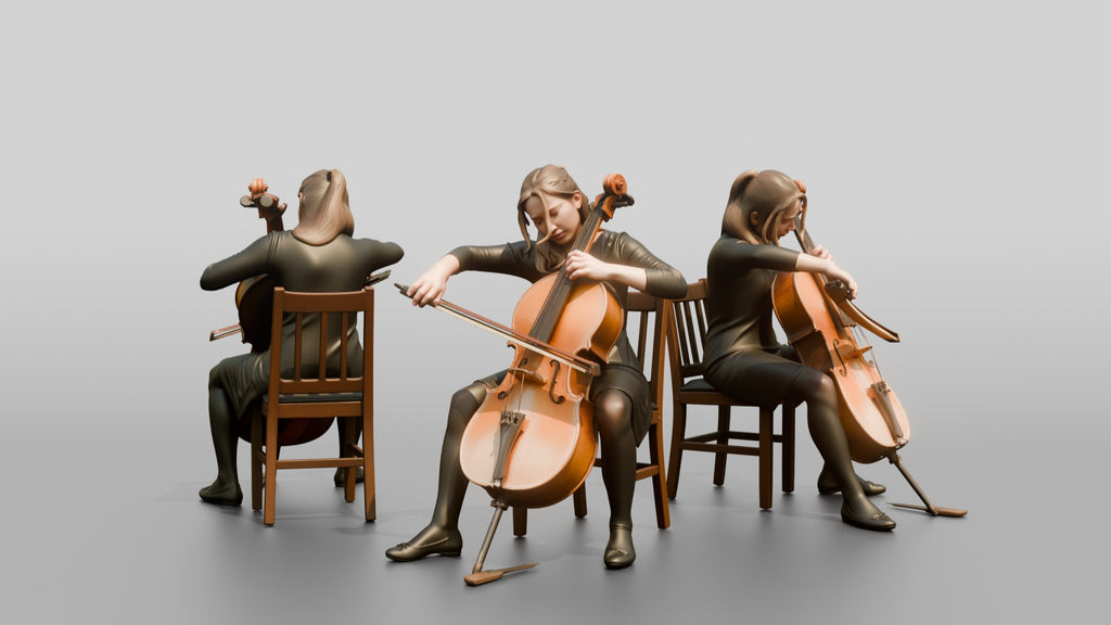 Cellist Playing Seated