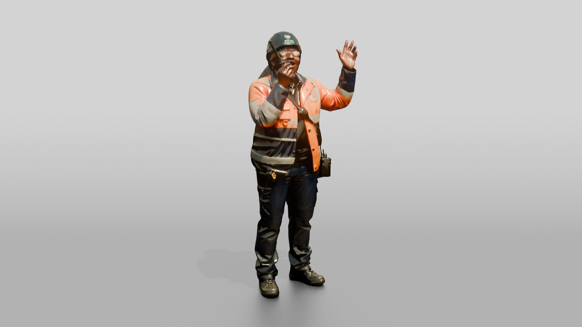 Construction Worker Woman 62 - 3D character model, view 5