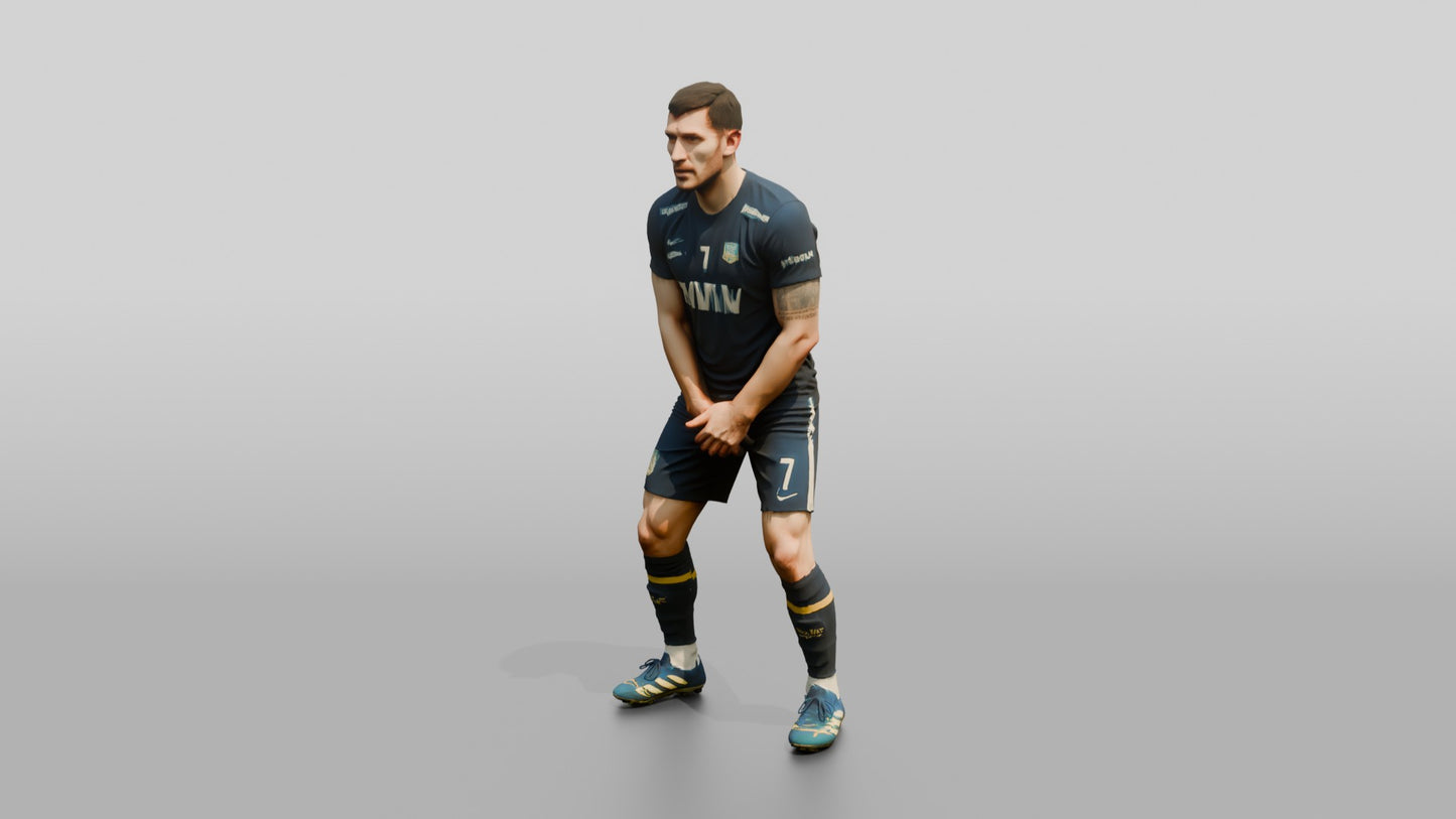 Soccer Player Blocking a Free Kick Wall