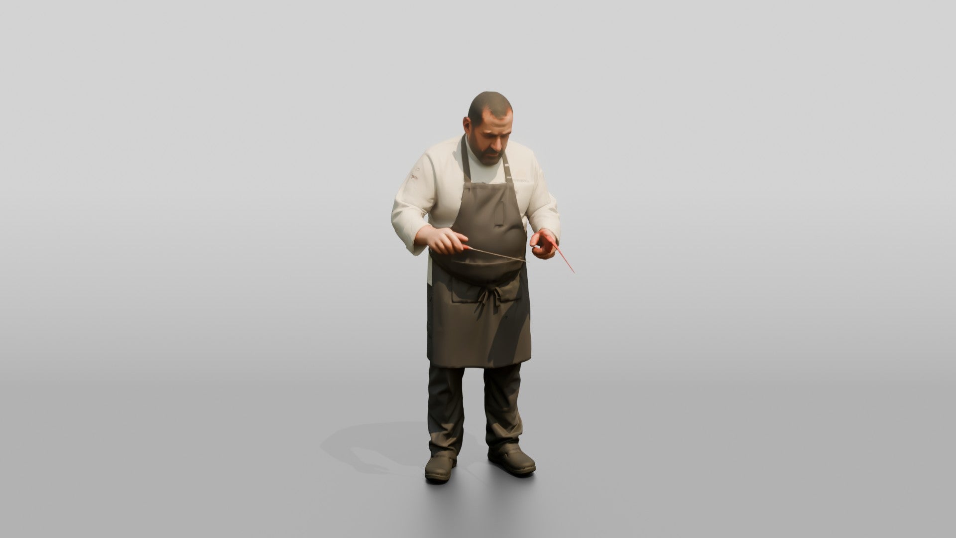 Chef Checking Roast Temperature