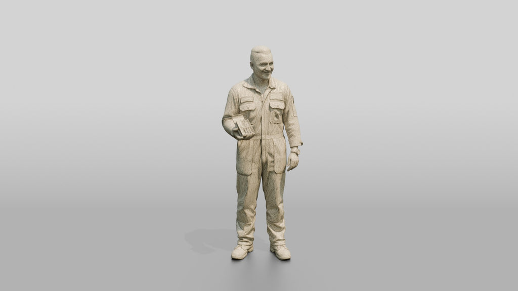 Mechanic Holding Spark Plugs