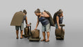 Traveler Weighing Her Suitcase