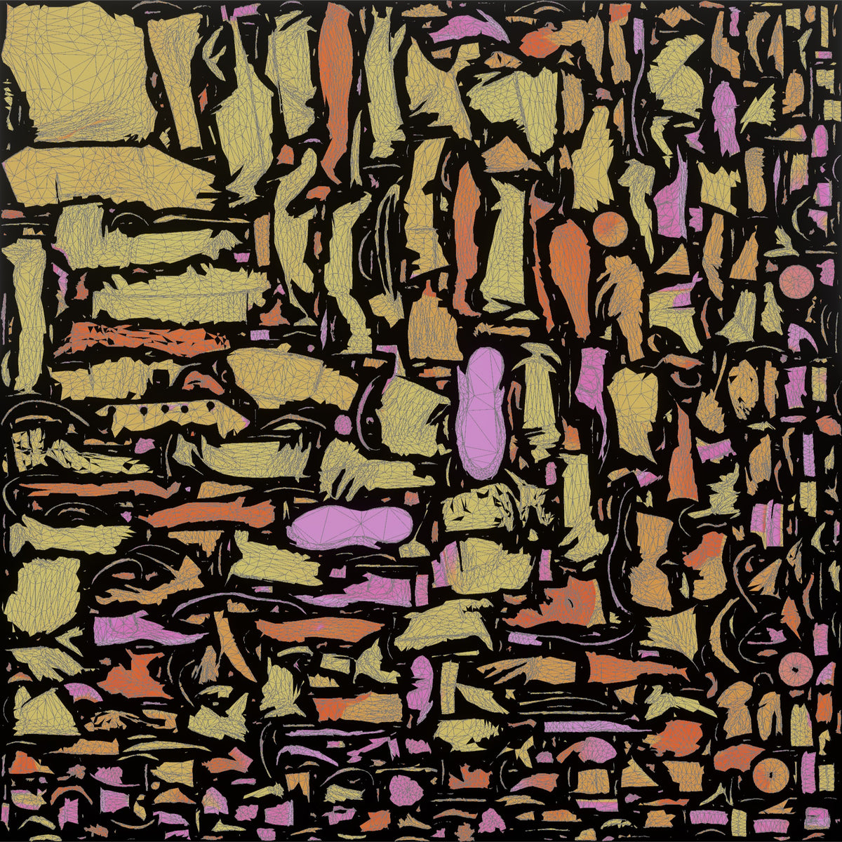 Bartender Man Holding Two Cocktail Glasses - UV layout, metallic roughness map