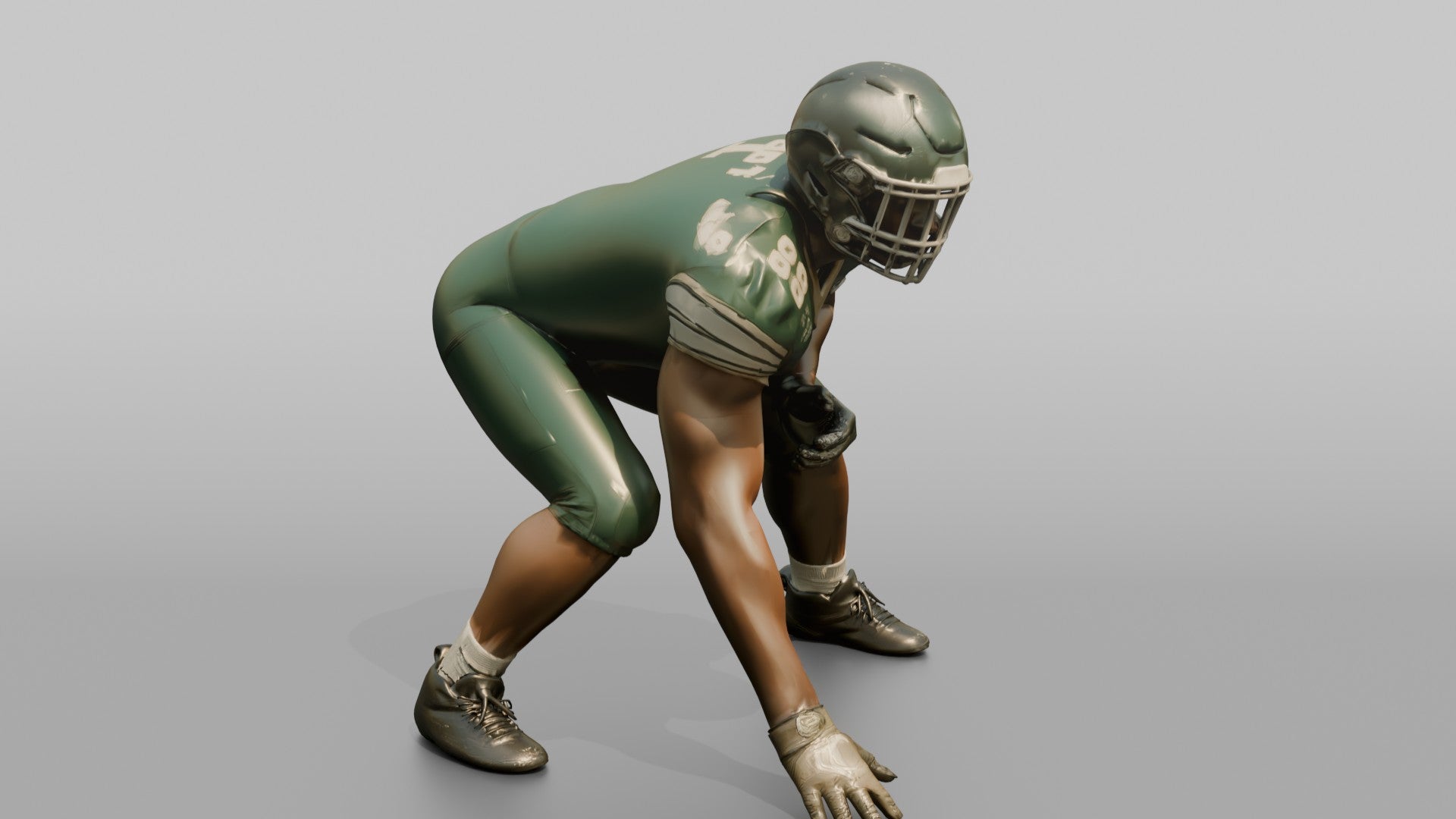 Tight End with His Hand in the Dirt