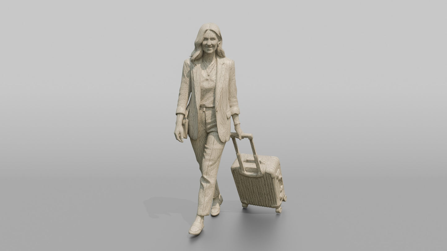 Vacationer Wearing Chic White Linen Suit Rolled Up