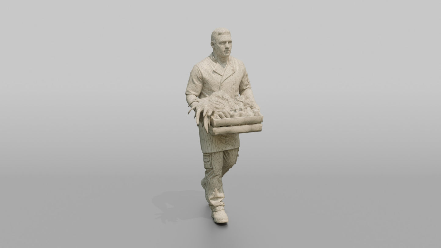 Ship's Cook Carrying Fresh Vegetables to the Galley