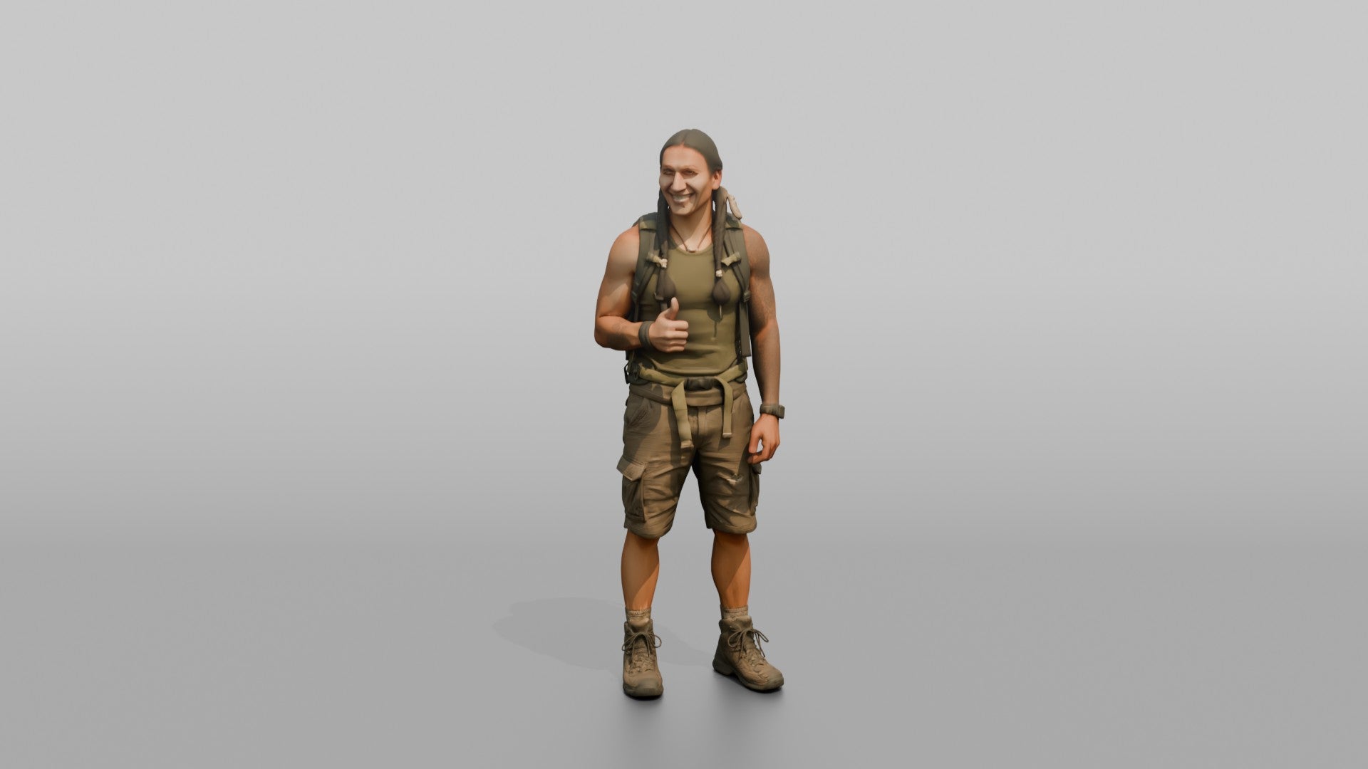 Hiker Giving a Thumbs-Up