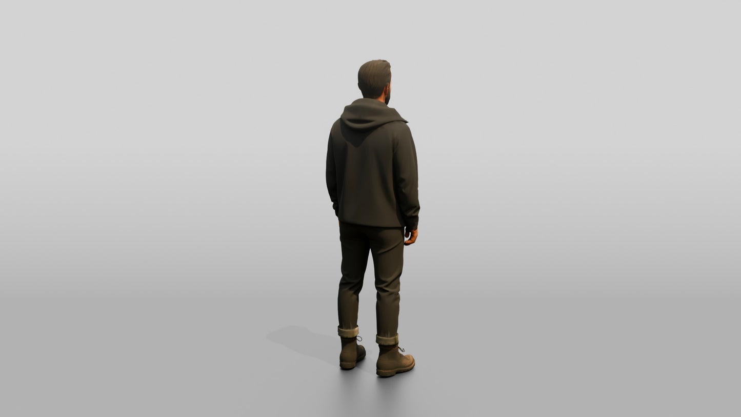 Canadian Man in Weatherproof Technical Jacket