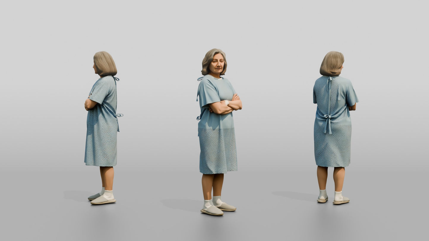 Elderly Woman Patient with Arms Folded