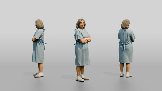 Elderly Woman Patient with Arms Folded