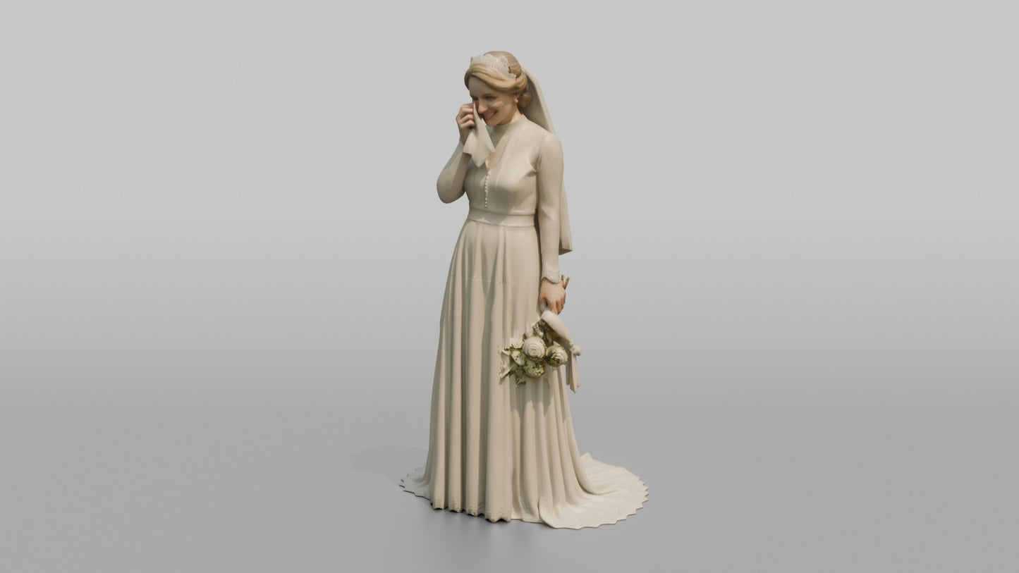 Bride Wiping Away a Happy Tear