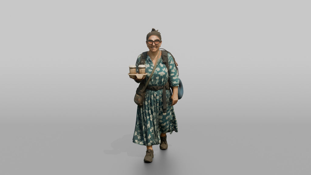 Traveler Carrying Coffee To The Gate