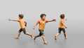 Young Iraqi Boy Chasing a Butterfly in a Meadow