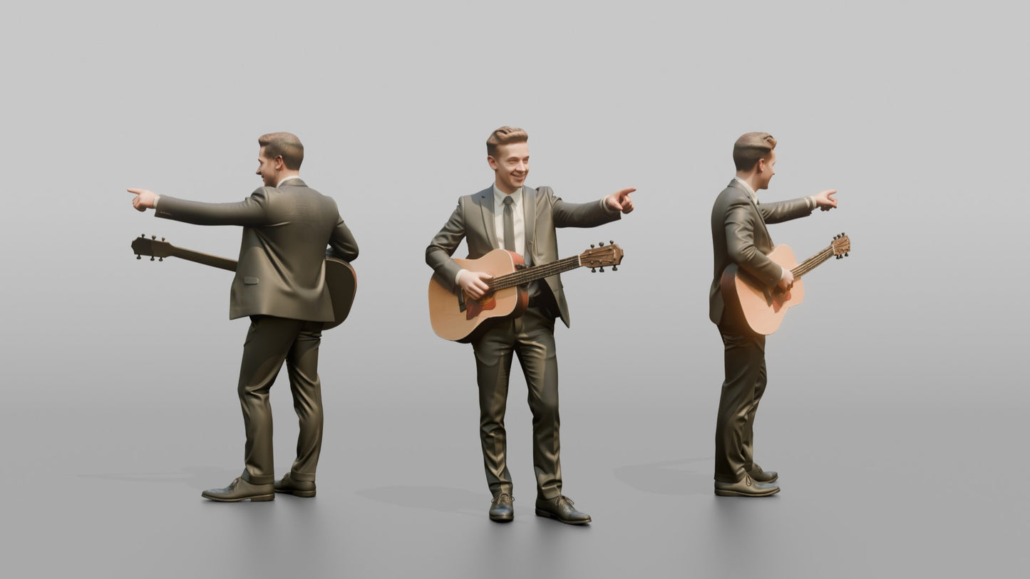 Wedding Guest Playing an Acoustic Guitar
