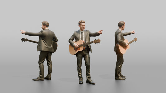 Wedding Guest Playing an Acoustic Guitar