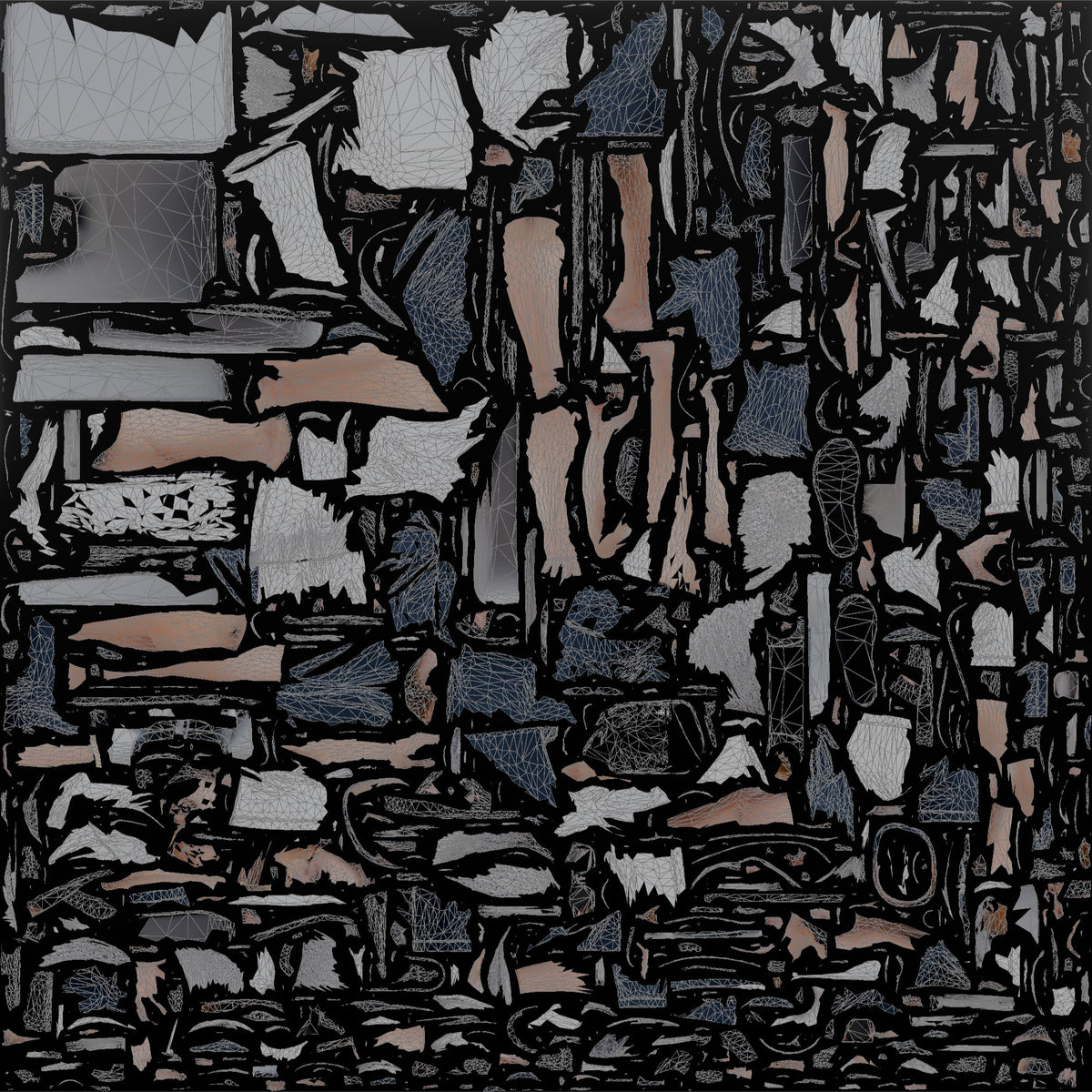 Traveler Putting On Sunglasses In Terminal - UV layout, base color map