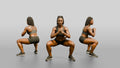 Woman in Squat with Sports Bra