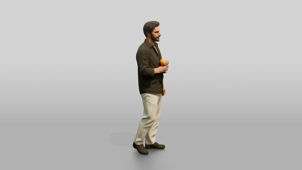 Man Relaxing with a Cocktail