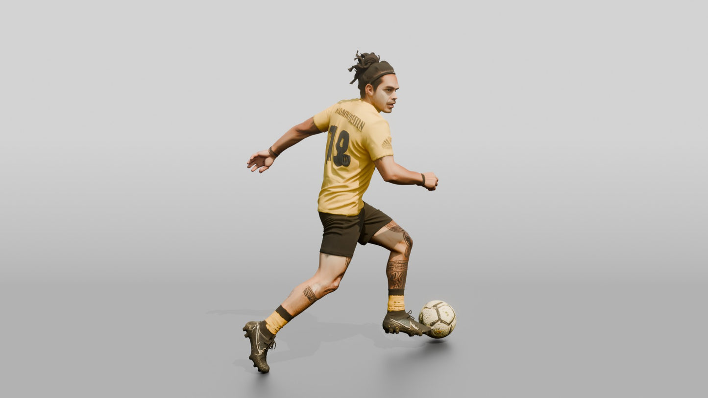 Soccer Player Side-Step Dribble