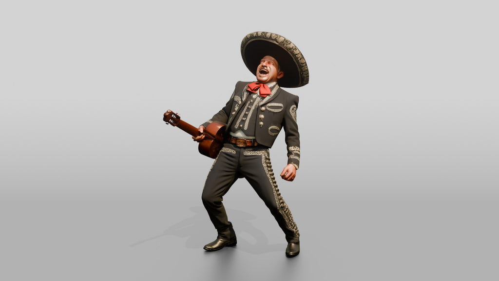 Mariachi Singer in Sombrero
