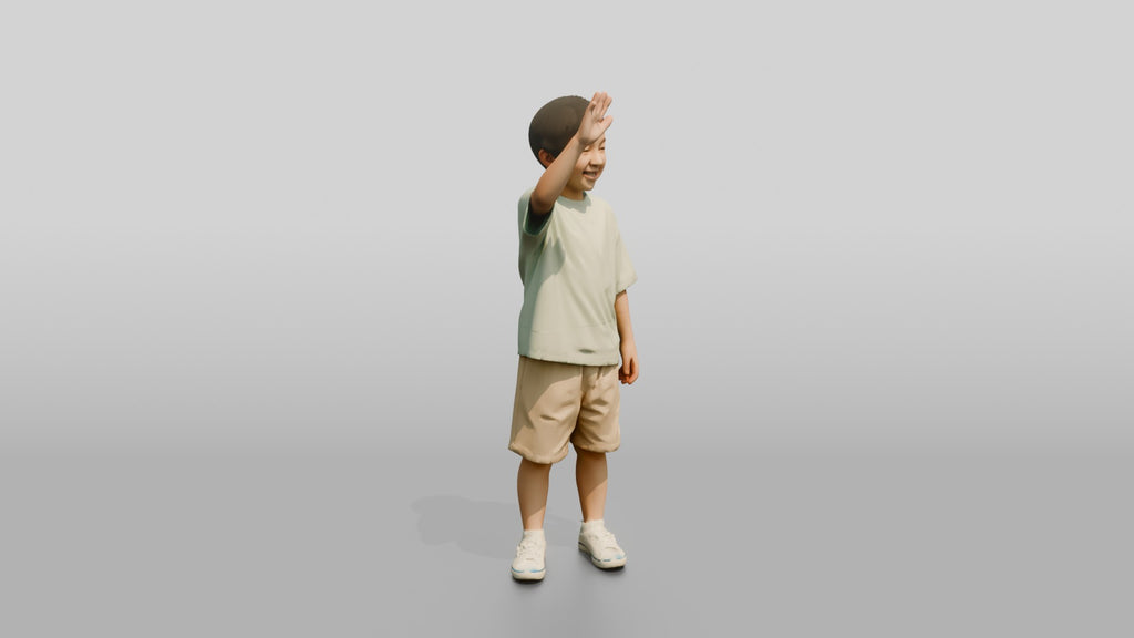 Smiling Boy Waving Hello