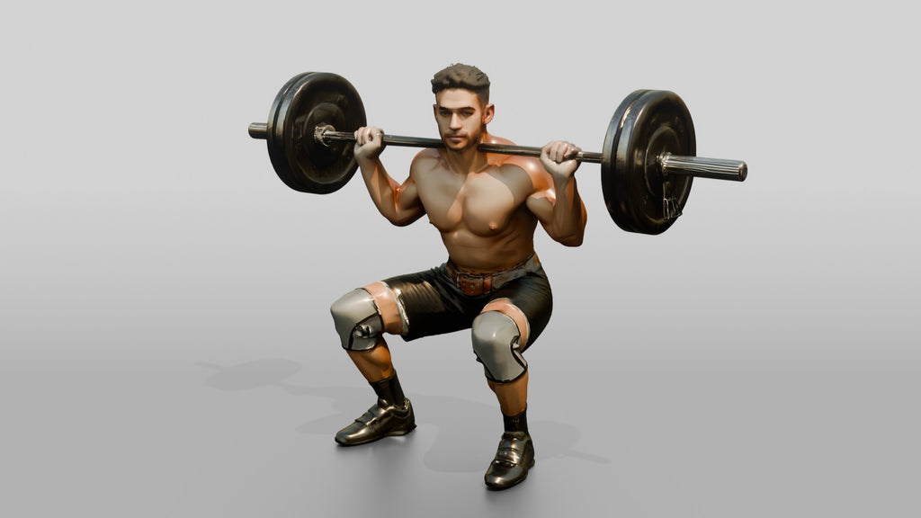 Young Man in Deep Squat