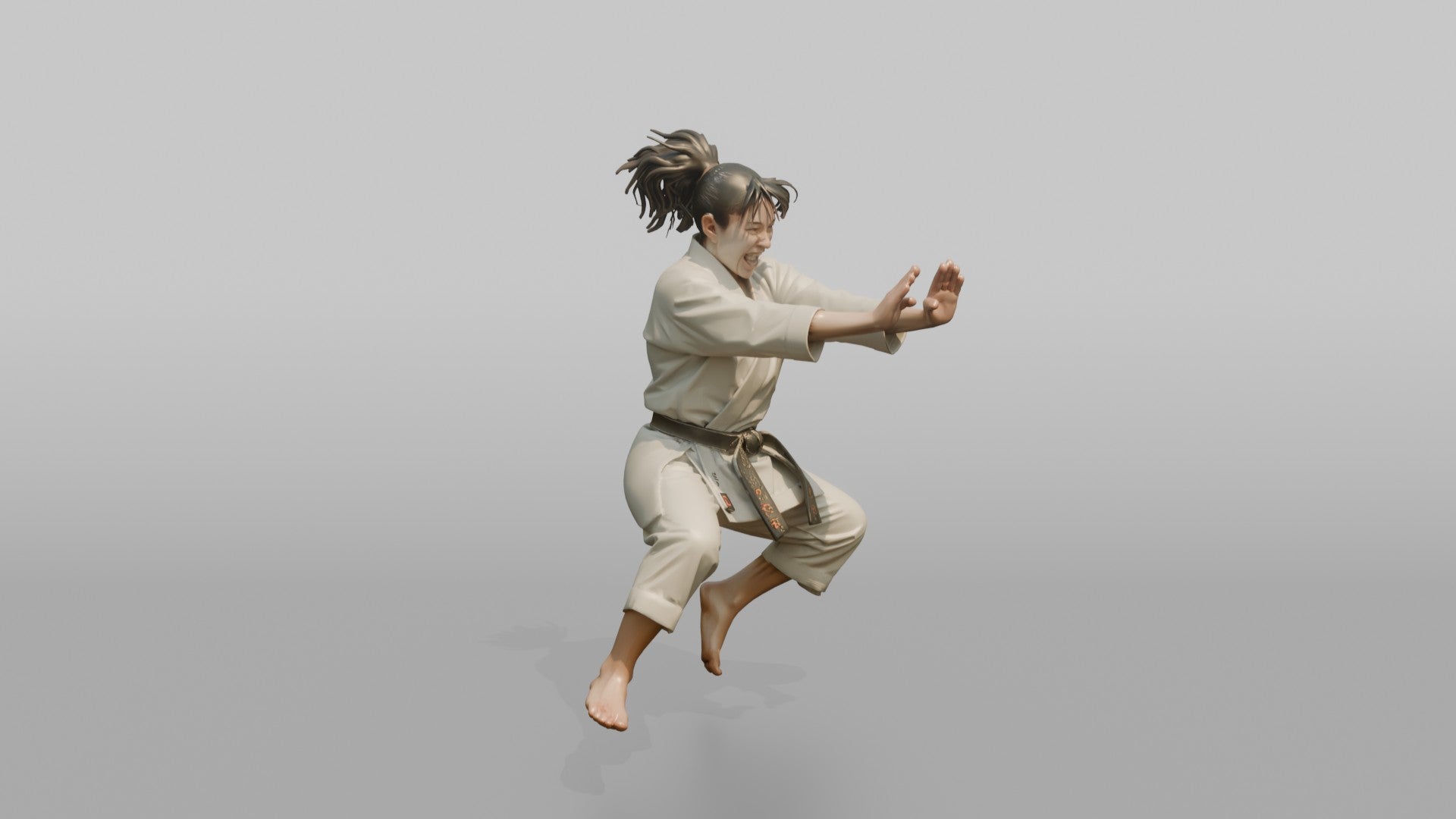 Karate Master Explosive Double-Palm Strike