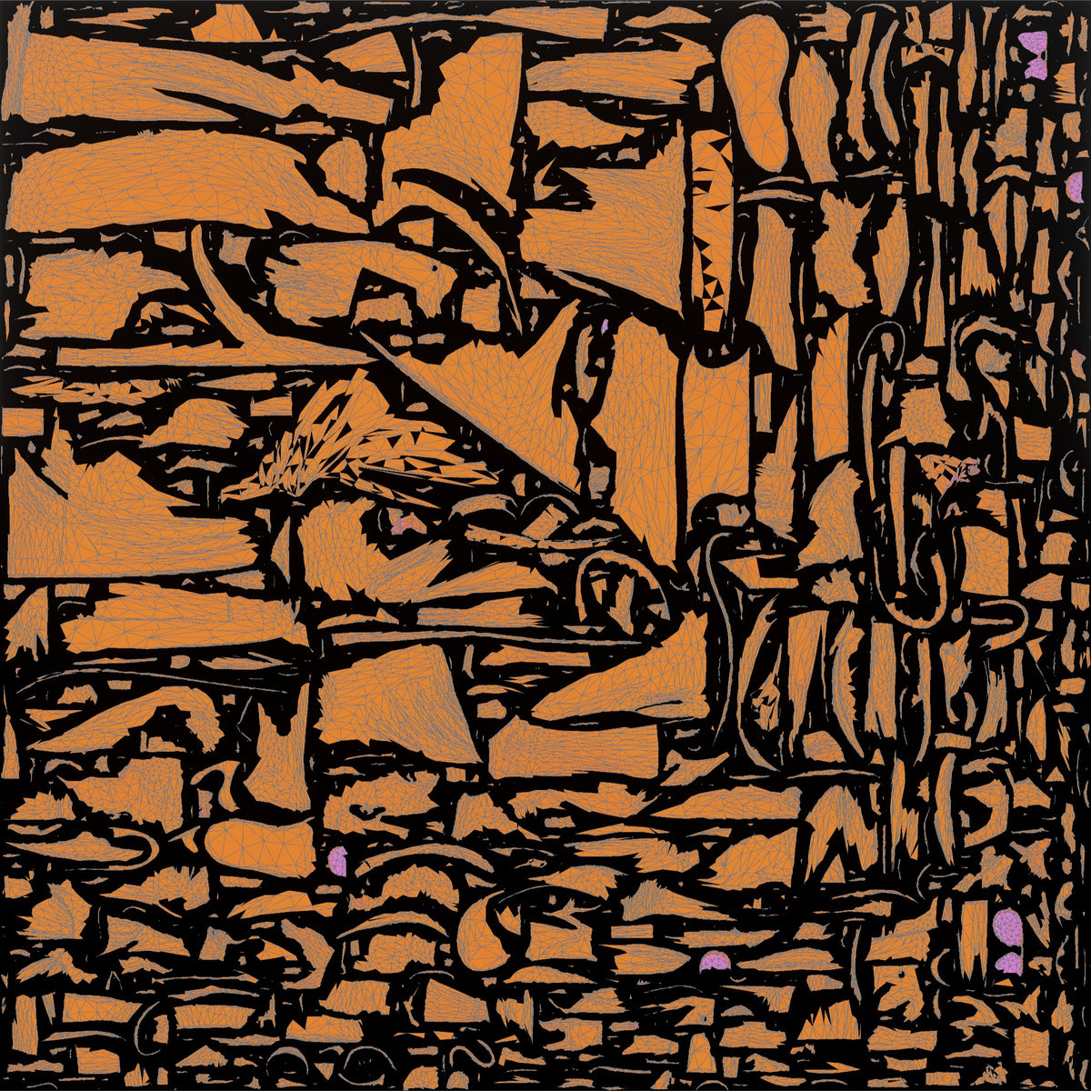 Elderly African Man Walking with Hands Clasped Behind His Back - UV layout, metallic roughness map