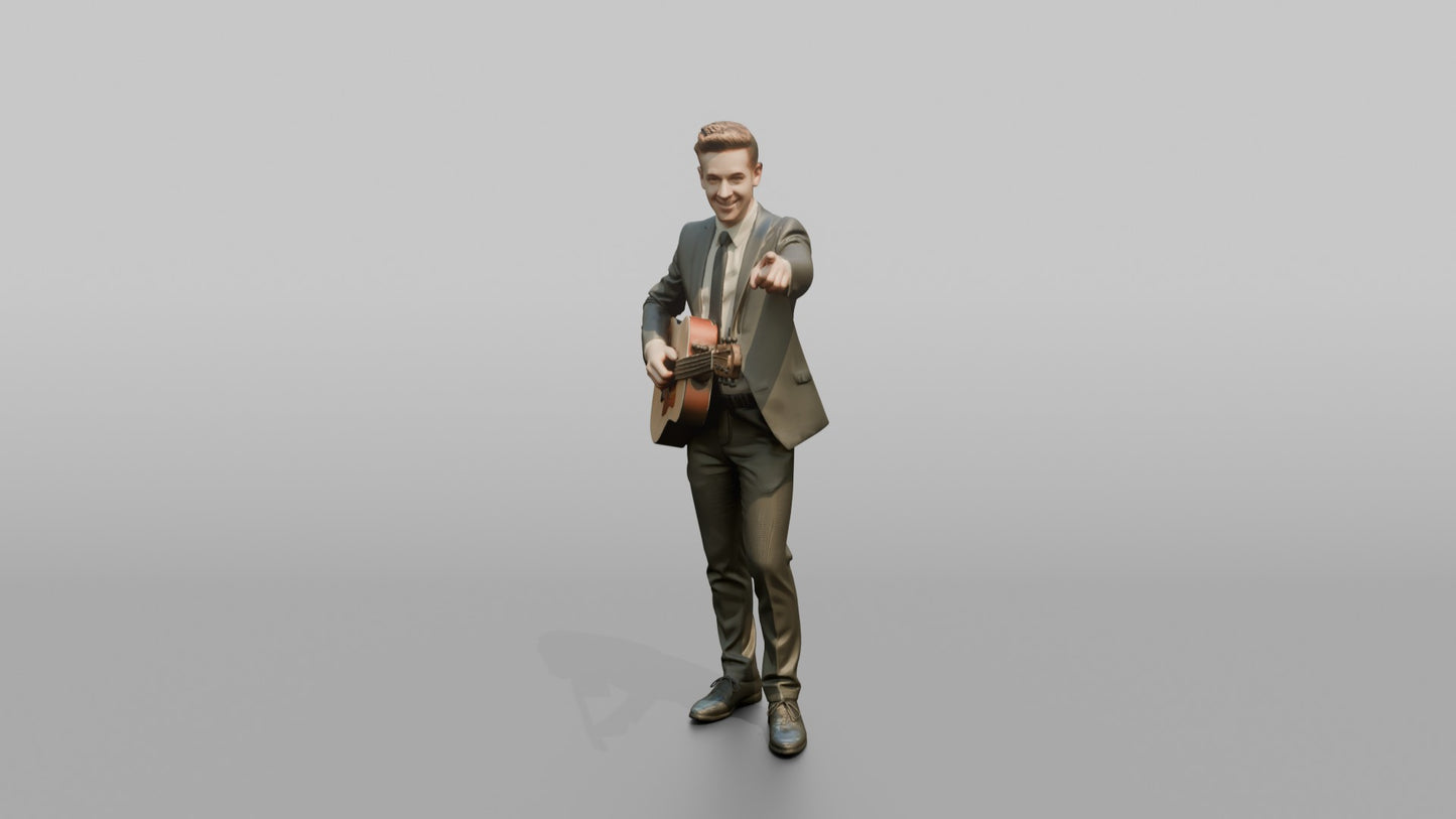 Wedding Guest Playing an Acoustic Guitar