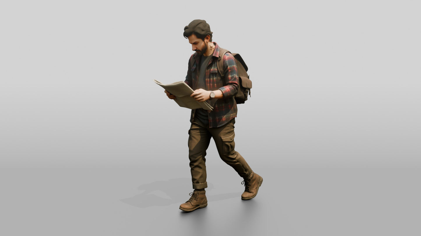 South American Male Walking