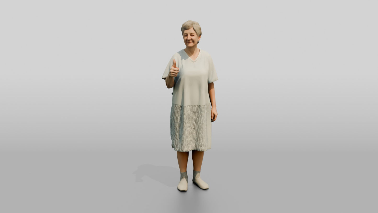 Elderly Woman Patient Giving a Thumbs Up