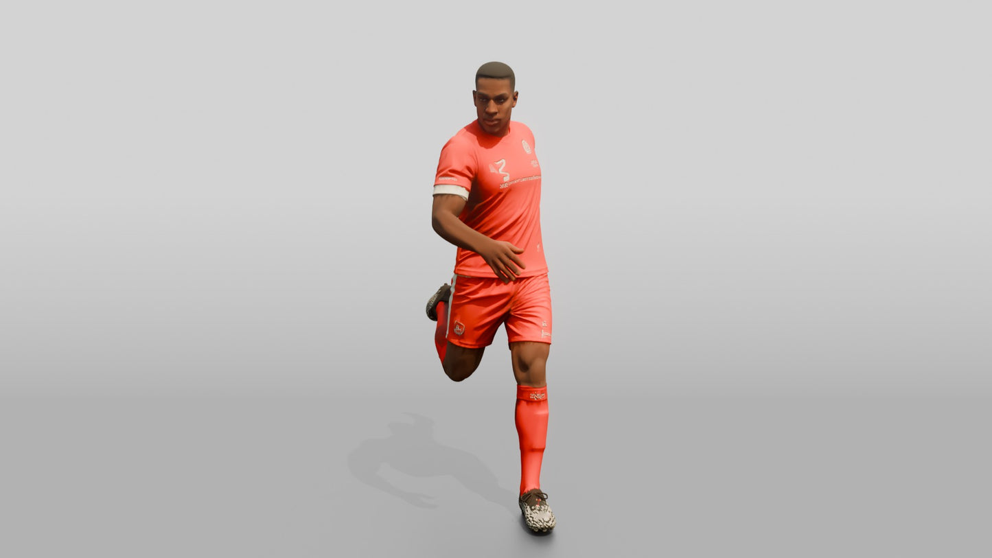 Soccer Player Toe-Poke Finish