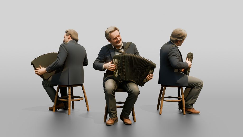 Accordion Player with Button Accordion
